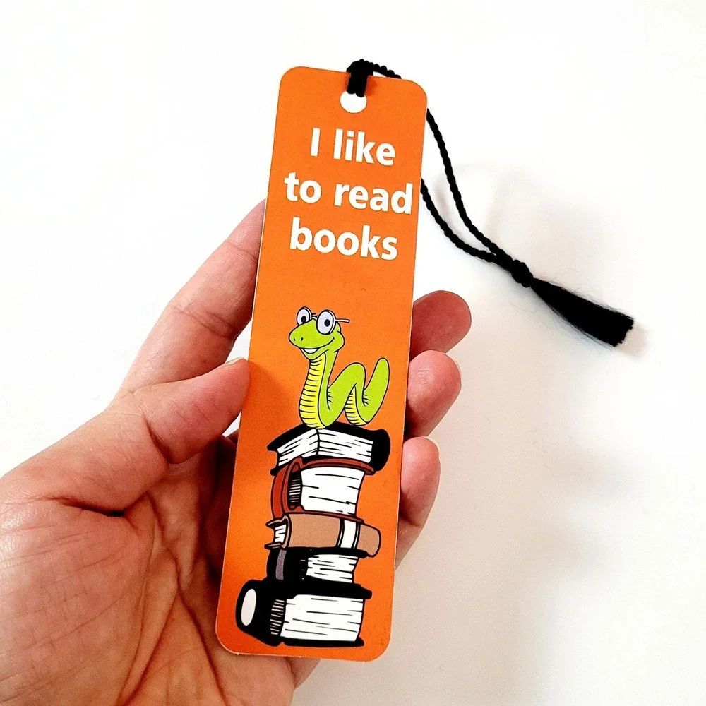 Vintage 90s Bookworm tassel Bookmark I like to Read Books Distinction Britain UK